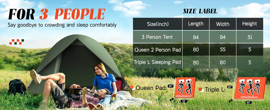 Soruv 3–4 Person Camping Tent