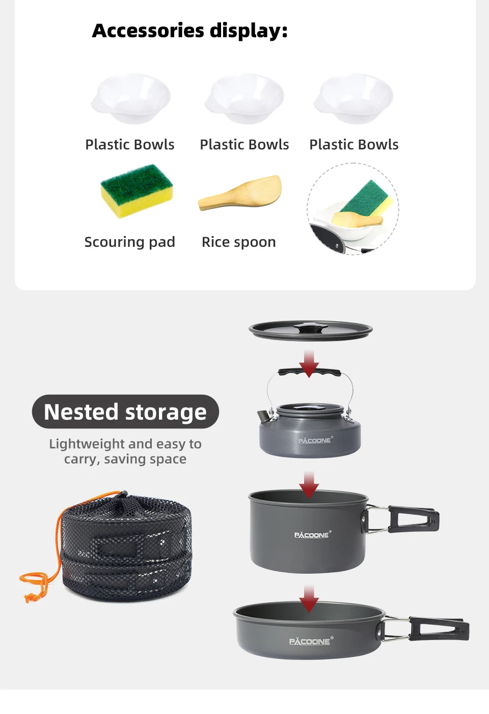 Soruv Camping Cookware Set
