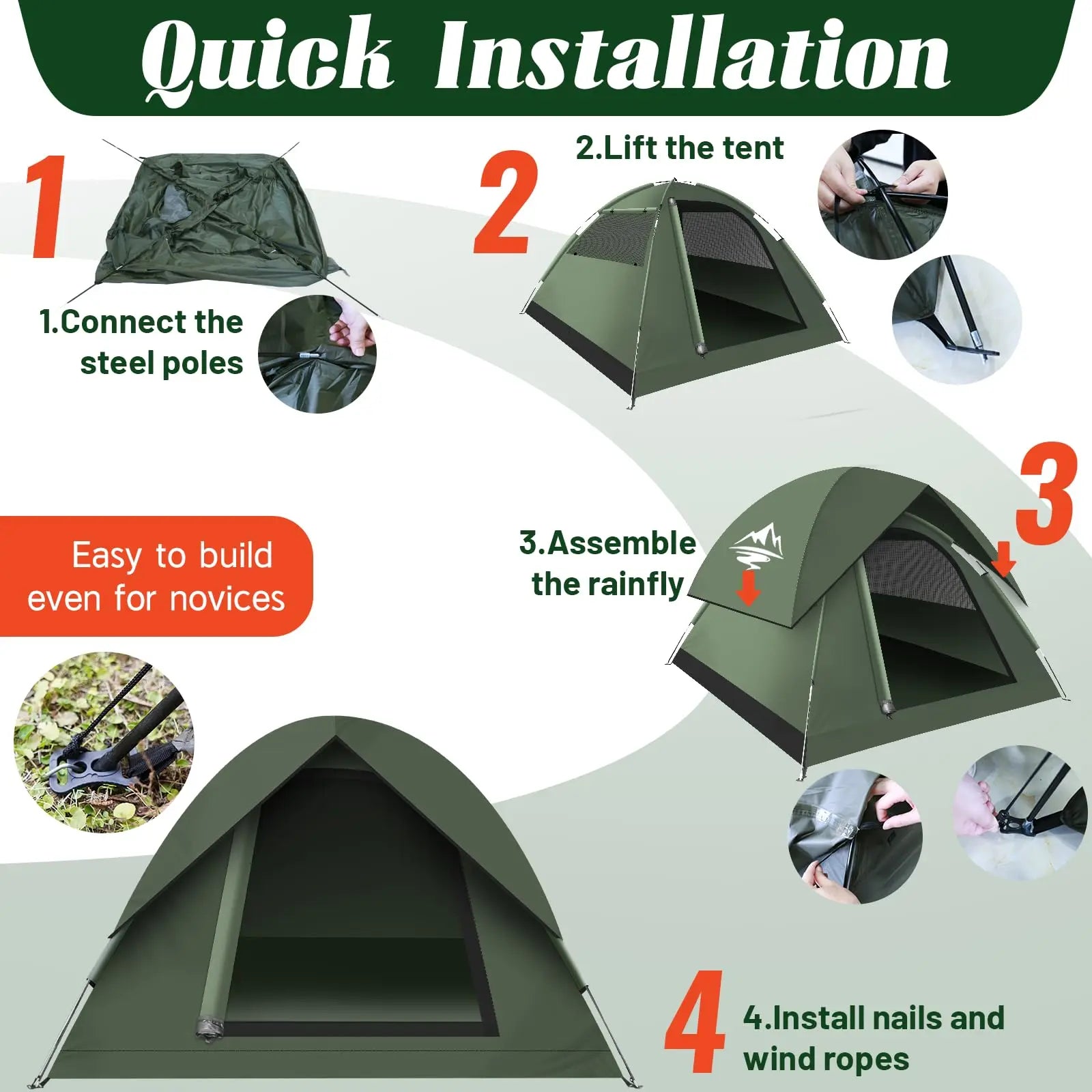 Soruv 3–4 Person Camping Tent