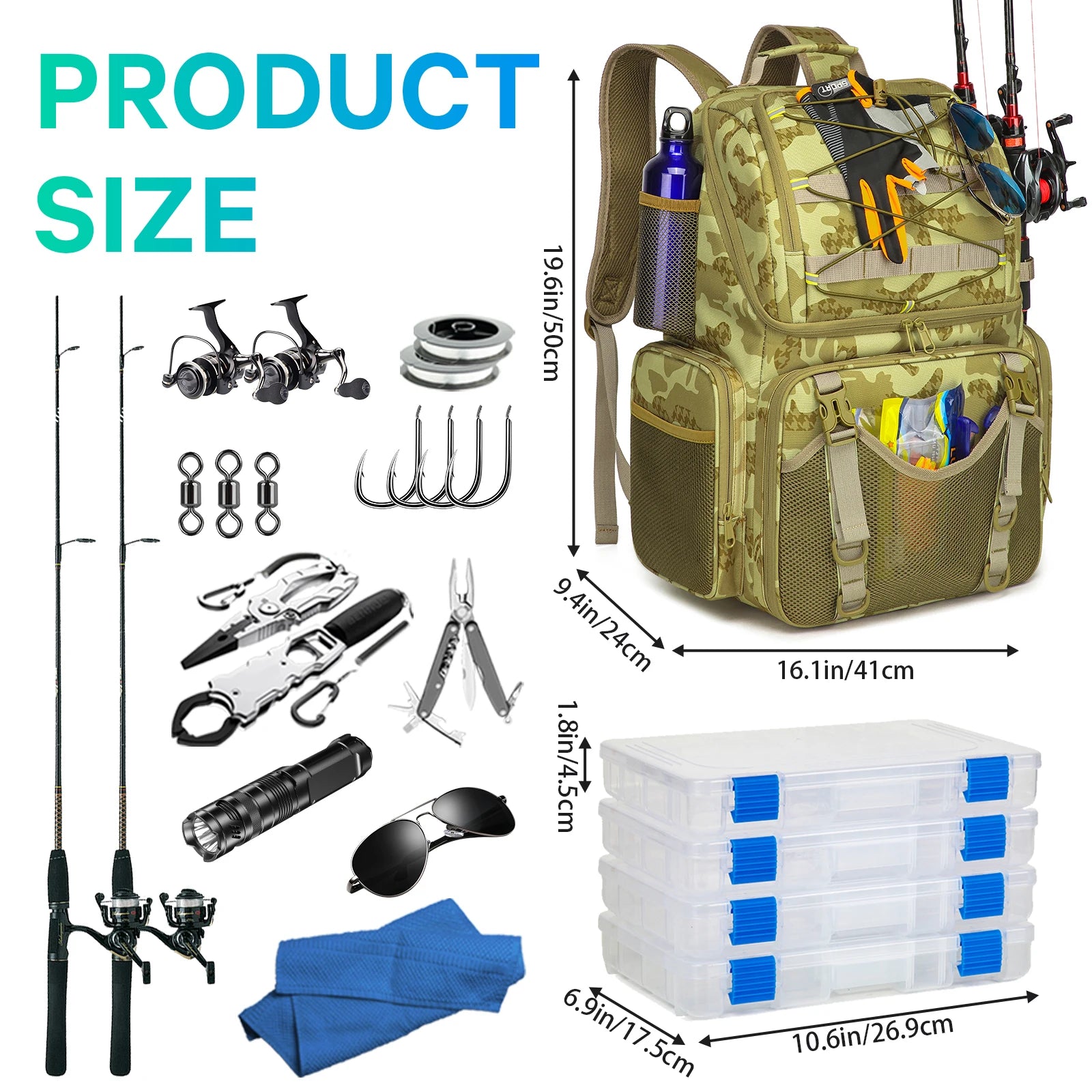 Soruv Fishing Tackle Backpack