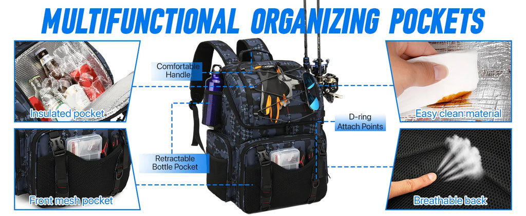 Soruv Fishing Tackle Backpack