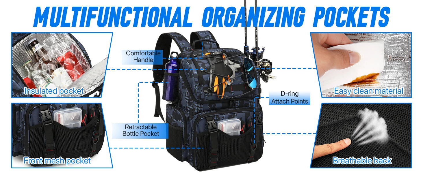 Soruv Fishing Tackle Backpack