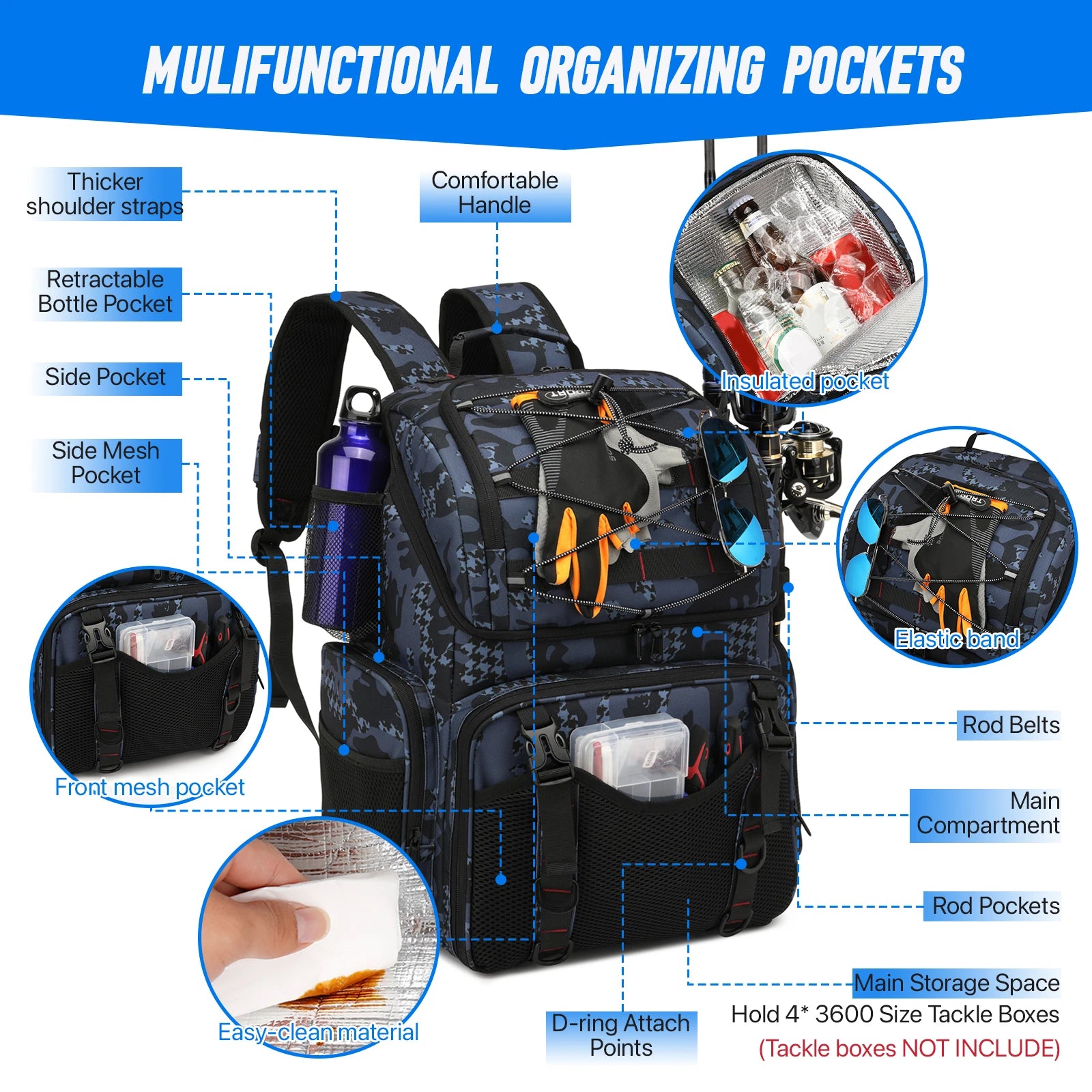 Soruv Fishing Tackle Backpack