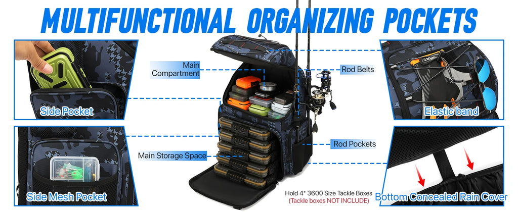 Soruv Fishing Tackle Backpack