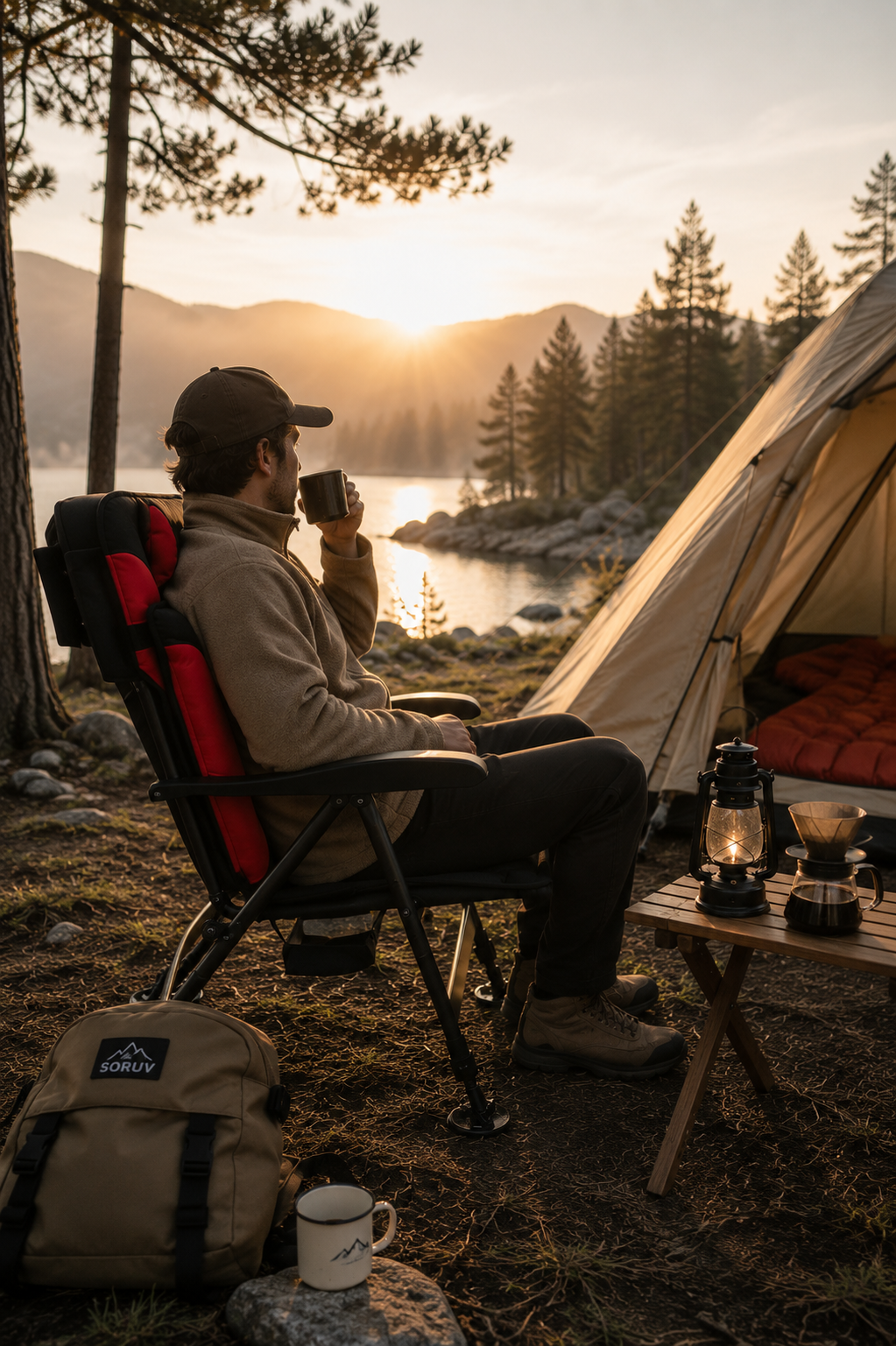 Soruv Portable Folding Fishing Chair